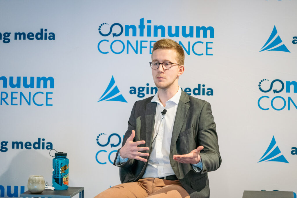 Guillaume Vergnolle, senior data scientist at AlayaCare, at Aging Media Network's Continuum conference. 