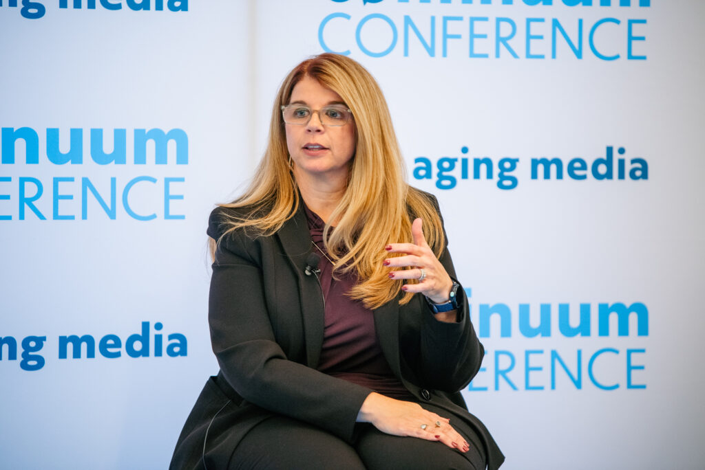 Compassus COO Laura Templeton at Aging Media Network's Continuum conference. 