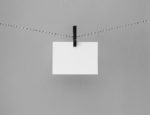 A picture of an envelope hanging up